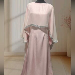Elegant Pink Satin Dress